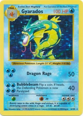 Gyarados (6/102) [Base Set Shadowless Unlimited] 