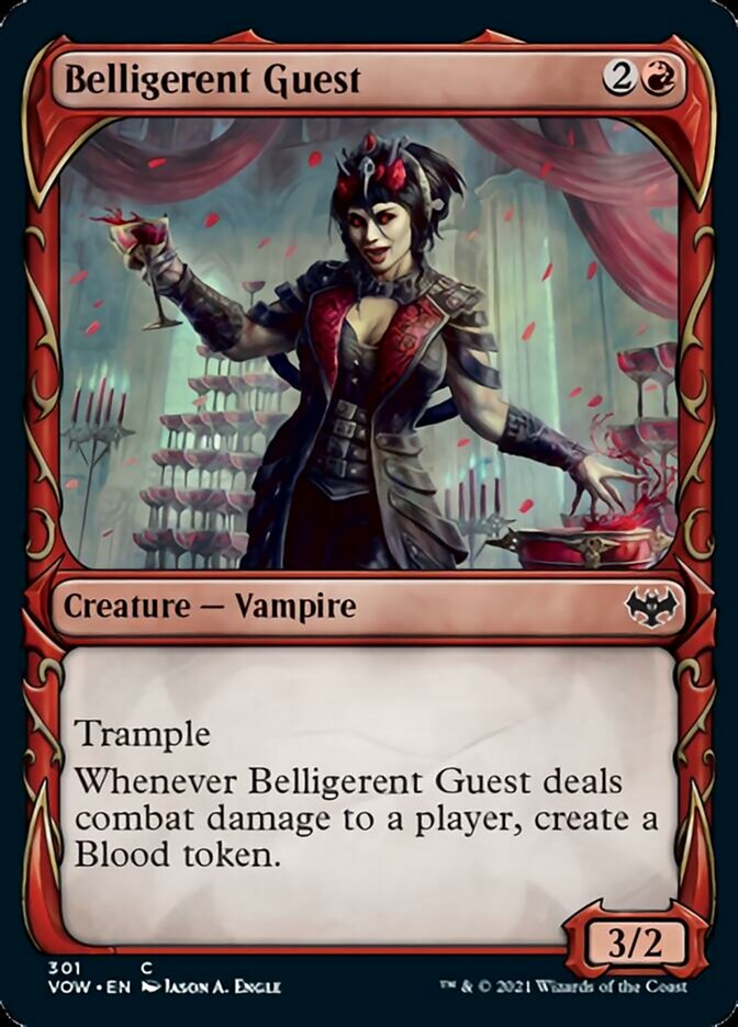 Belligerent Guest (Showcase Fang Frame) [Innistrad: Crimson Vow] 