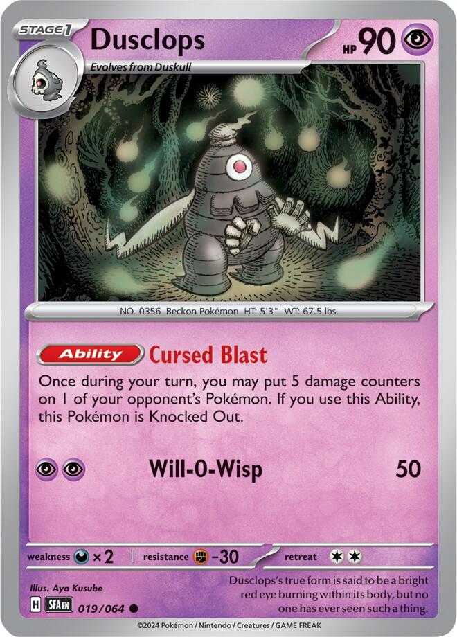 Dusclops (019/064) [Scarlet &amp; Violet: Shrouded Fable] 