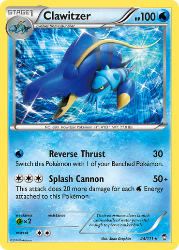 Clawitzer (24/111) [XY: Furious Fists] 