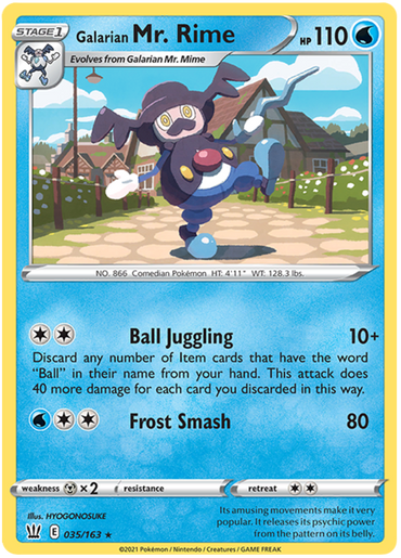 Galarian Mr. Rime (035/163) [Sword &amp; Shield: Battle Styles] 