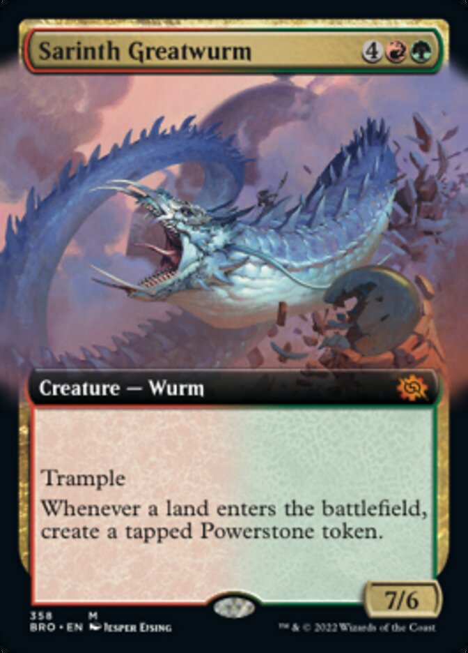 Sarinth Greatwurm (Extended Art) [The Brothers' War] 