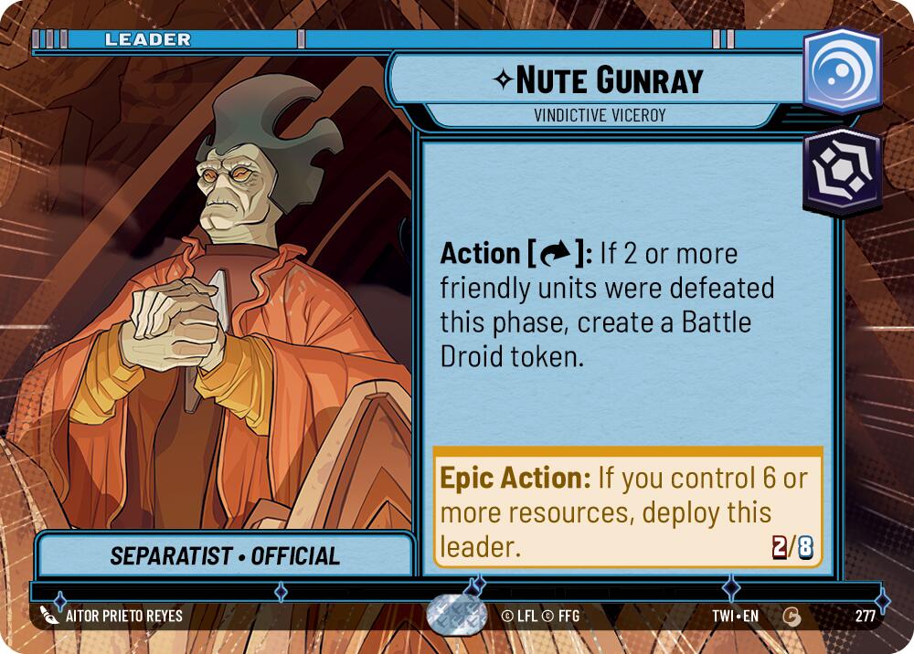 Nute Gunray - Vindictive Viceroy (277) (Hyperspace) (277) [Twilight of the Republic]