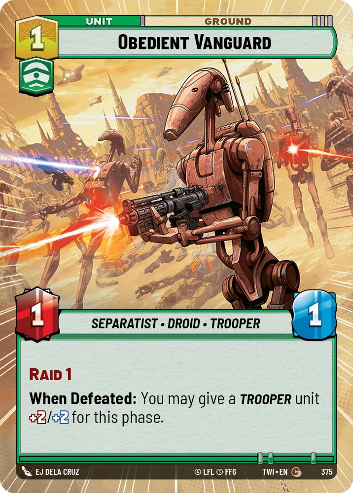 Obedient Vanguard (375) (Hyperspace) (375) [Twilight of the Republic]