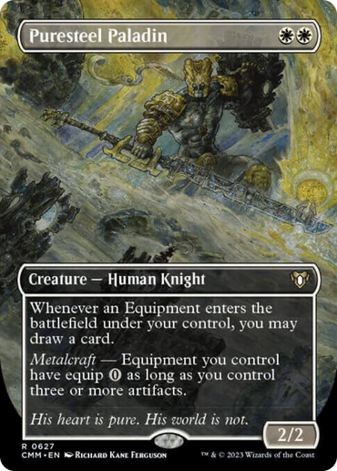 Puresteel Paladin (Borderless Alternate Art) [Commander Masters] 