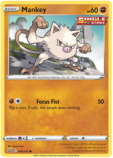 Mankey (066/163) [Sword &amp; Shield: Battle Styles] 