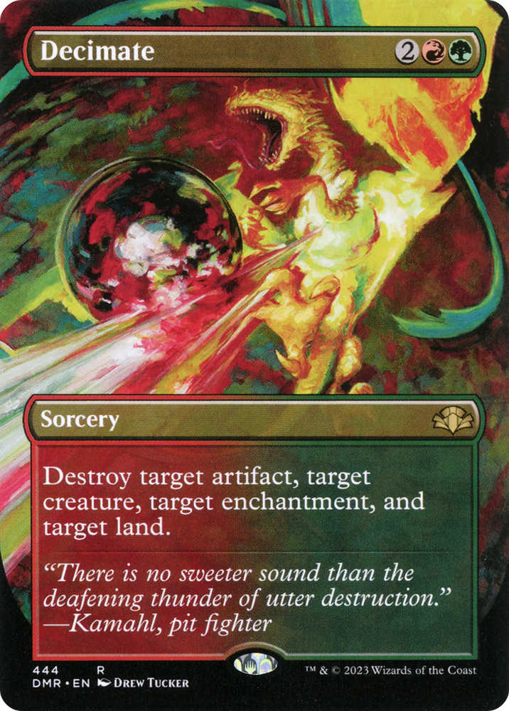 Decimate (Borderless Alternate Art) [Dominaria Remastered] 
