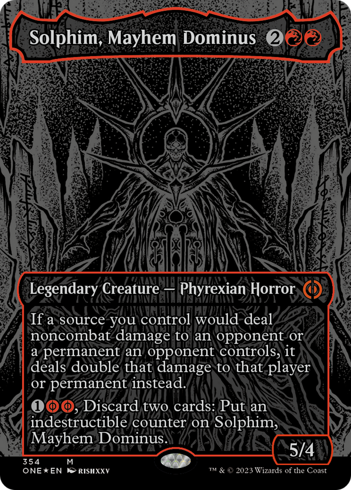 Solphim, Mayhem Dominus (Oil Slick Raised Foil) [Phyrexia: All Will Be One] 