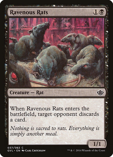 Ravenous Rats (Garruk vs. Liliana) [Duel Decks Anthology] 