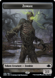Zombie // Marit Lage Double-Sided Token [Dominaria Remastered Tokens] 