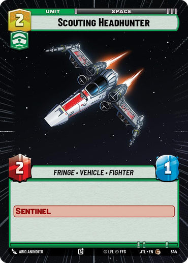 Scouting Headhunter (844) (Hyperspace Foil) (844) [Jump to Lightspeed]