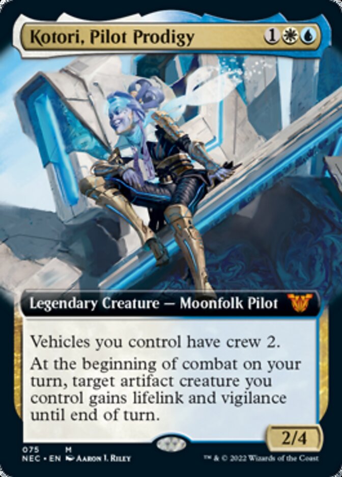 Kotori, Pilot Prodigy (Extended Art) [Kamigawa: Neon Dynasty Commander] 