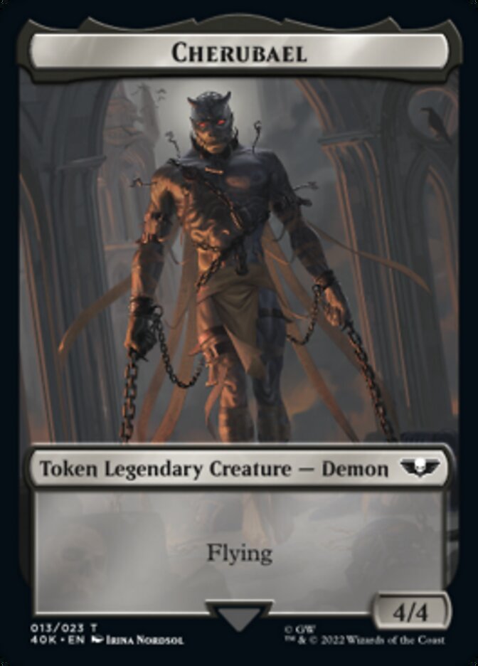 Astartes Warrior (001) // Cherubael Double-Sided Token [Warhammer 40,000 Tokens] 