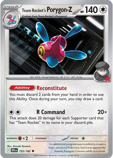 Team Rocket's Porygon-Z (155/182) [Scarlet & Violet: Destined Rivals]