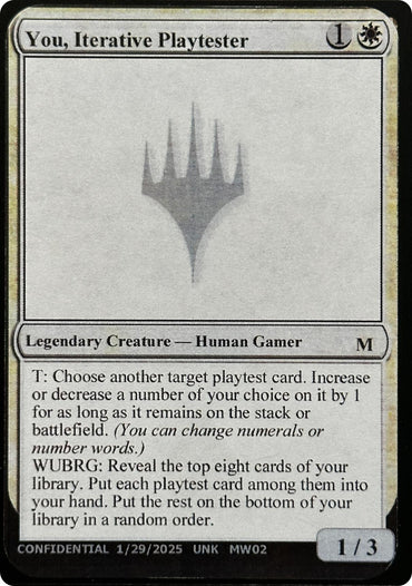 You, Iterative Playtester [Unknown Event]