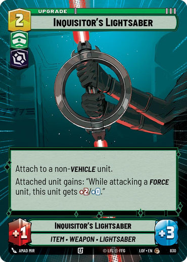Inquisitor's Lightsaber (830) (Hyperspace Foil) (830) [Legends of the Force]
