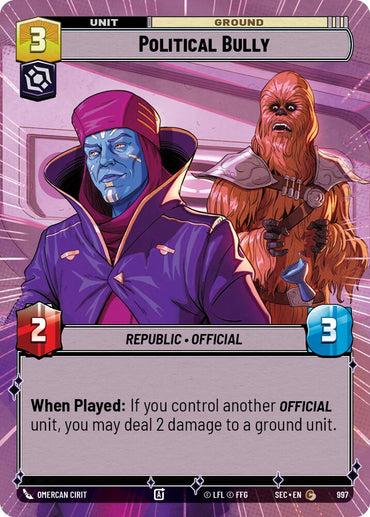 Political Bully (997) (Hyperspace Foil) (997) [Secrets of Power]