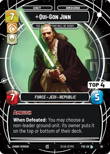 Qui-Gon Jinn - The Negotiations Will Be Short (Top 4) (66) (66) [Sector and Regional Promos: Season 1]