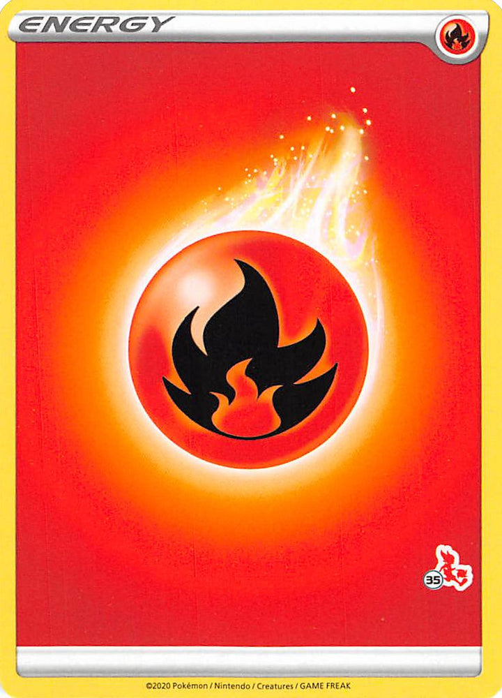 Fire Energy (Cinderace Stamp #35) [Battle Academy 2022] 