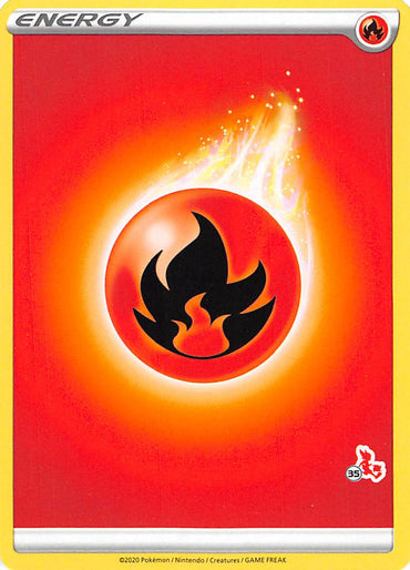 Fire Energy (Cinderace Stamp #35) [Battle Academy 2022] 