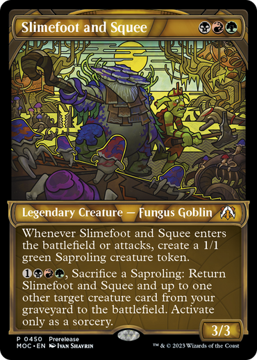 Slimefoot and Squee (Showcase Planar Booster Fun) [March of the Machine Commander Prerelease Promos] 
