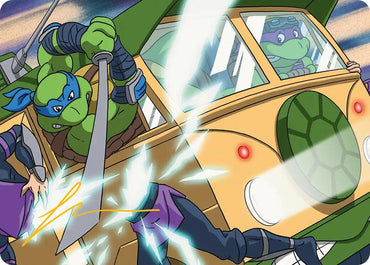 Don & Leo, Problem Solvers Art Card (Gold-Stamped Signature) [Teenage Mutant Ninja Turtles Art Series]