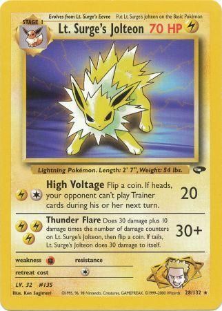 Lt. Surge's Jolteon (28/132) [Gym Challenge Unlimited] 