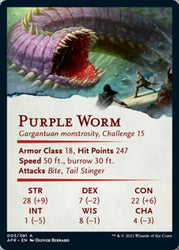 Purple Worm Art Card [Dungeons &amp; Dragons: Adventures in the Forgotten Realms Art Series] 