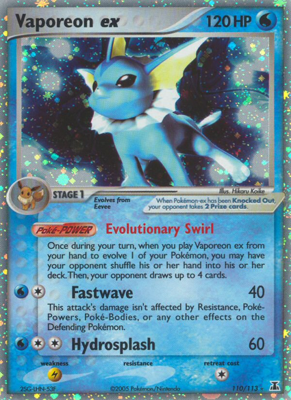 Vaporeon ex (110/113) [EX: Delta Species] 