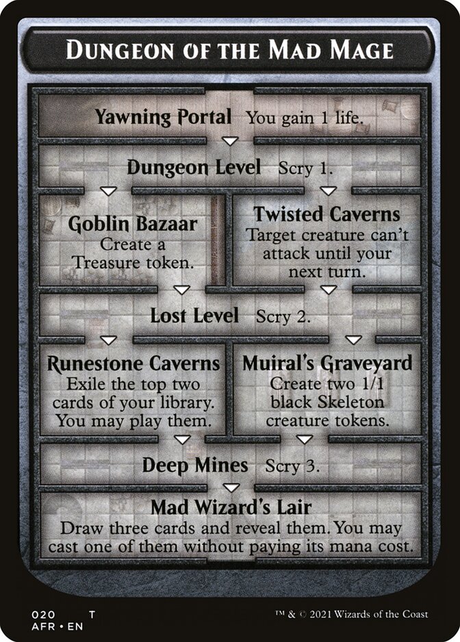 Dungeon of the Mad Mage Token (Oversized) [Oversize Cards] 