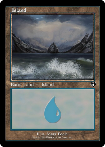 Island (442) (Retro) [Commander Masters] 