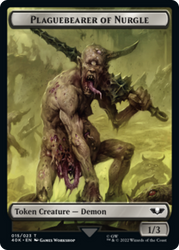 Astartes Warrior // Plaguebearer of Nurgle Double-Sided Token [Warhammer 40,000 Tokens] 
