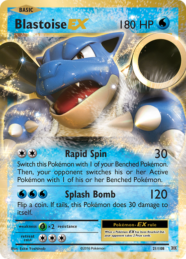 Blastoise EX (21/108) [XY: Evolutions] 