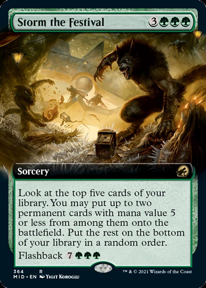 Storm the Festival (Extended Art) [Innistrad: Midnight Hunt] 