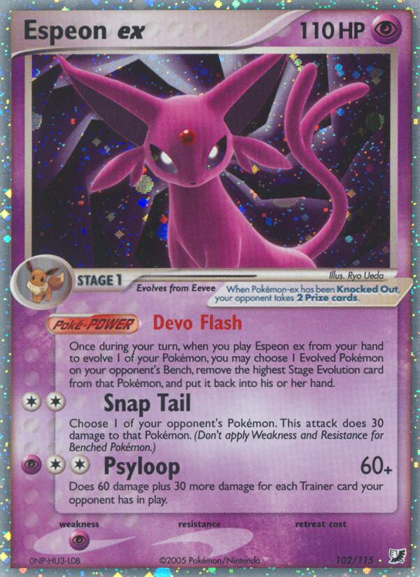 Espeon ex (102/115) [EX: Unseen Forces] 