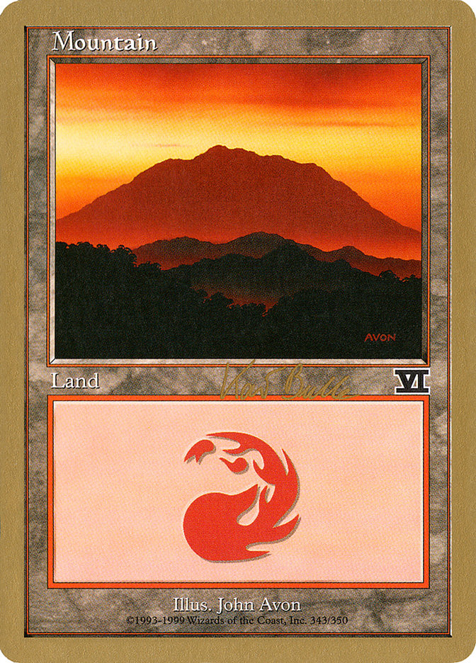 Mountain (kb343) (Kai Budde) [World Championship Decks 1999] 