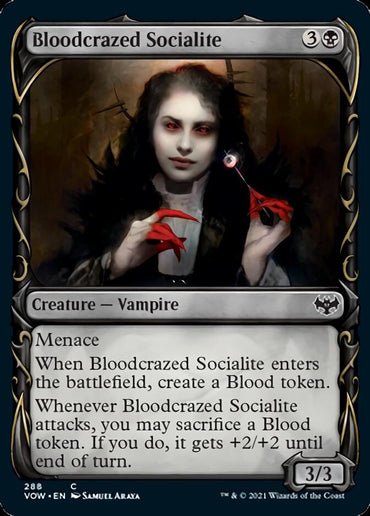 Bloodcrazed Socialite (Showcase Fang Frame) [Innistrad: Crimson Vow] 