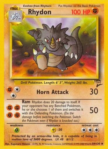 Rhydon (59/130) [Base Set 2] 