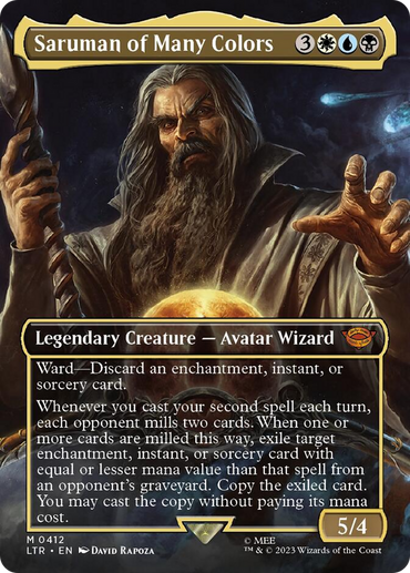 Saruman of Many Colors (Borderless Alternate Art) [The Lord of the Rings: Tales of Middle-Earth] 