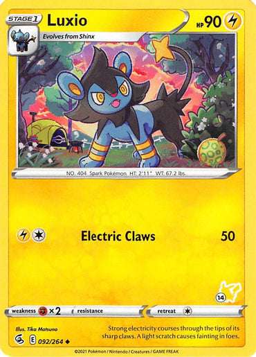Luxio (092/264) (Pikachu Stamp #14) [Battle Academy 2022] 