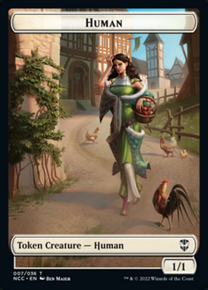 Eldrazi Spawn // Human Double-Sided Token [Streets of New Capenna Commander Tokens] 