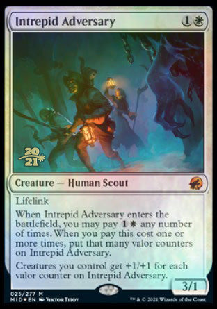 Intrepid Adversary [Innistrad: Midnight Hunt Prerelease Promos] 
