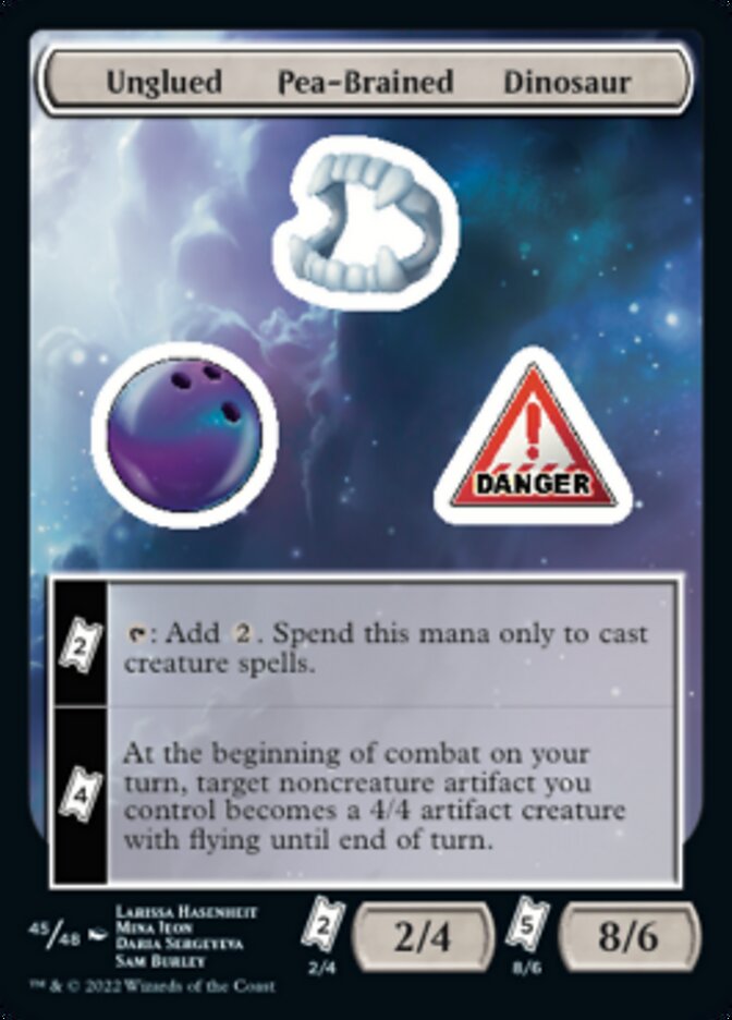 Unglued Pea-Brained Dinosaur [Unfinity Stickers] 