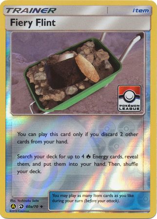 Fiery Flint (60a/70) (League Promo) [Sun &amp; Moon: Dragon Majesty] 