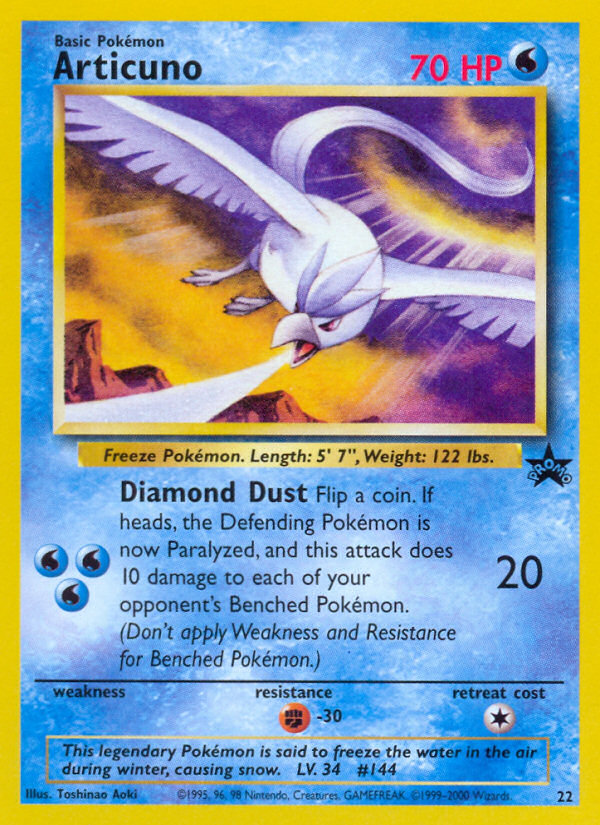 Articuno (22) [Wizards of the Coast: Black Star Promos] 