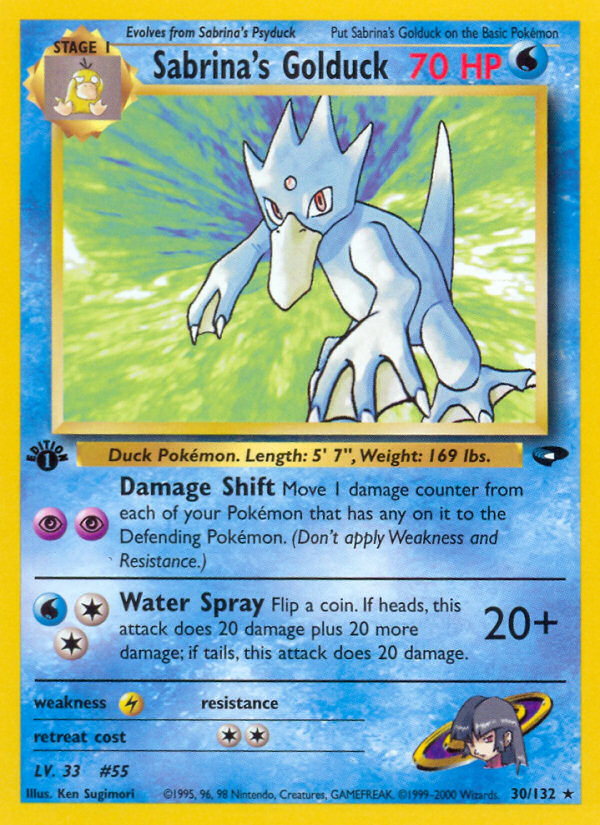 Sabrina's Golduck (30/132) [Gym Challenge 1st Edition] 