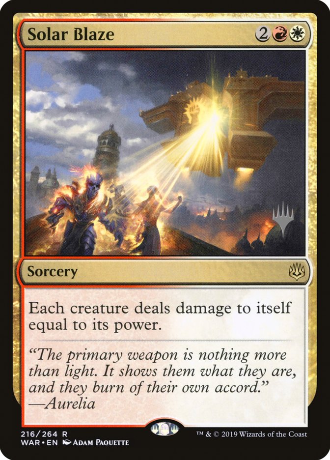 Solar Blaze (Promo Pack) [War of the Spark Promos] 