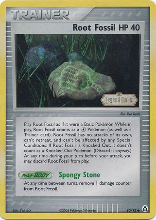 Root Fossil (80/92) (Stamped) [EX: Legend Maker] 