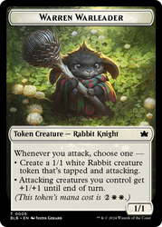 Bat // Warren Warleader Double-Sided Token [Bloomburrow Tokens] 