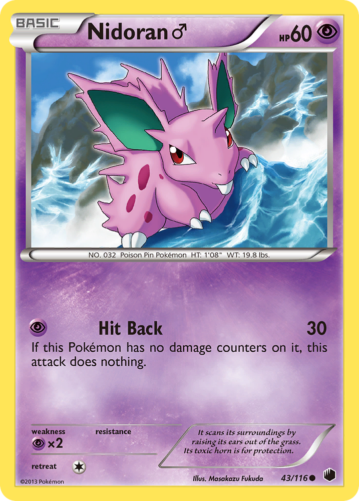 Nidoran (43/116) (Male) [Black &amp; White: Plasma Freeze] 